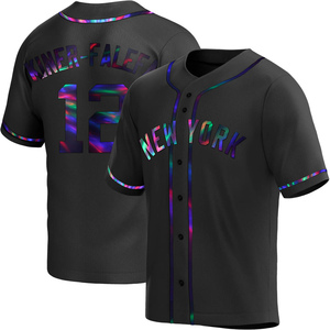 Men's New York Yankees Isiah Kiner-Falefa Replica Black Holographic Alternate Jersey