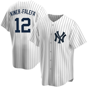 Men's New York Yankees Isiah Kiner-Falefa Replica White Home Jersey