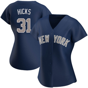 Women's New York Yankees Aaron Hicks Authentic Navy Alternate Jersey
