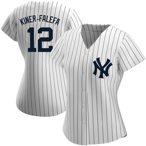 Women's New York Yankees Isiah Kiner-Falefa Authentic White Home Name Jersey